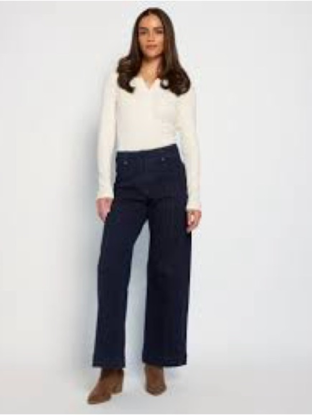 High-Rise Wide-Leg Women’s Jeans in Dark Navy